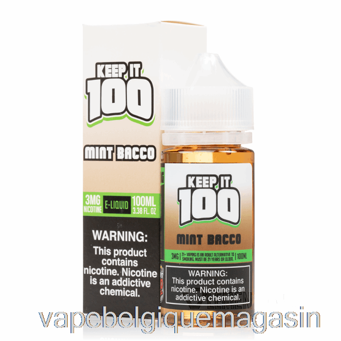 Vape Belgique Menthe Bacco - Garder 100 - 100ml 0mg